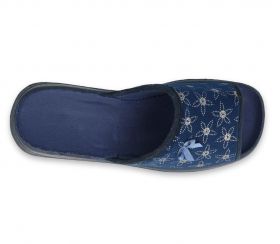 BEFADO OLIVIA 442D195 Полски домашни чехли с отворени пръсти, Сини на цветя