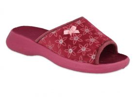 BEFADO OLIVIA 442D194  Полски домашни чехли с отворени пръсти, Бордо на цветя