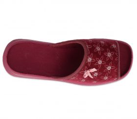 BEFADO OLIVIA 442D194  Полски домашни чехли с отворени пръсти, Бордо на цветя