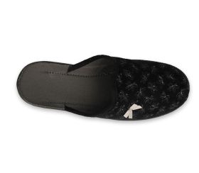 BEFADO 219D479 Полски дамски домашни чехли на удобна платформа, Черни