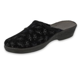 BEFADO 219D479 Полски дамски домашни чехли на удобна платформа, Черни