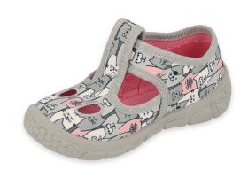 BEFADO HONEY MUMMY & ME 533P019 Бебешки текстилни обувки за момиче, Бежови с коте