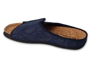 INBLU 155D140 Дамски ортопедични  коркови чехли за широк крак,  Сини