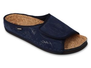 INBLU 155D140 Дамски ортопедични  коркови чехли за широк крак,  Сини