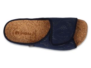 INBLU 155D140 Дамски ортопедични  коркови чехли за широк крак,  Сини
