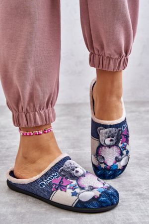 INBLU MUMMY & ME 155D208 Papuci de casa de dama cu urs