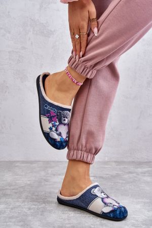 INBLU MUMMY & ME 155D208 Papuci de casa de dama cu urs