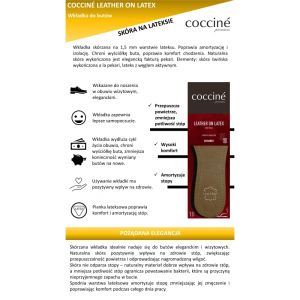 COCCINE LEATHER ON LATEX Двупластови стелки от естествена кожа и латекс, Черни