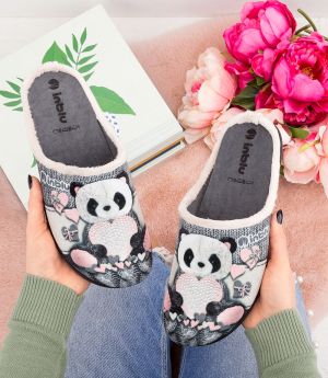 INBLU MUMMY & ME 155D208 Papuci de casa de dama cu urs