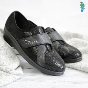 BEFADO DR ORTO 032D002 Ортопедични дамски обувки на лека платформа, Черни