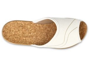 BEFADO VIKI B-RELAX 254D144 Дамски чехли с естествен корк, Бели