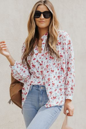 Polka Dot Sheer Puff Sleeve Metallic Knit Top