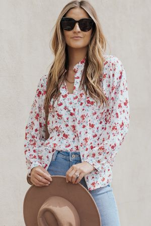 Polka Dot Sheer Puff Sleeve Metallic Knit Top