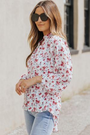 Polka Dot Sheer Puff Sleeve Metallic Knit Top