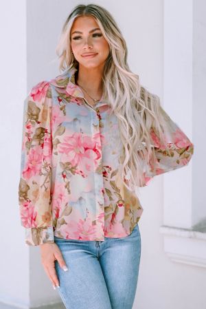 Polka Dot Sheer Puff Sleeve Metallic Knit Top