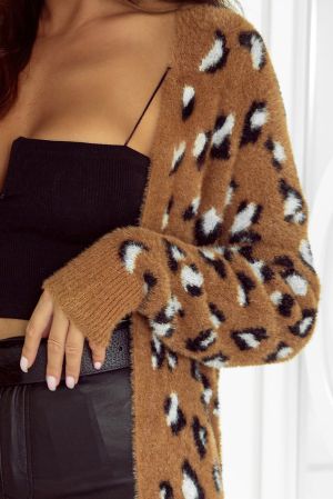 Polka Dot Sheer Puff Sleeve Metallic Knit Top
