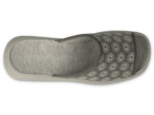 BEFADO OLIVIA 442D197  Полски домашни чехли с отворени пръсти, Сиви на цветя