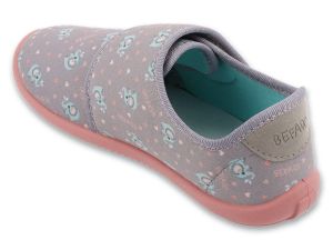 BEFADO SOFTER BAREFOOT 904Y002 Детски пантофи с кожена стелка, Сиви 