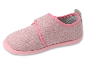 BEFADO SOFTER BAREFOOT 902Х041 Детски пантофи с кожена стелка, Розови