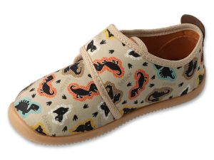 BEFADO SOFTER BAREFOOT 902X056 Детски пантофи с кожена стелка,  Бежови