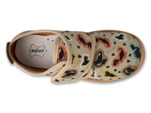 BEFADO SOFTER BAREFOOT 902X056 Детски пантофи с кожена стелка,  Бежови