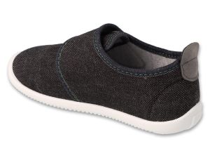BEFADO SOFTER BAREFOOT 902X042 Детски пантофи с кожена стелка,  Черни