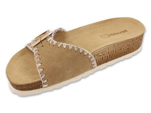 BEFADO HOME&GO 158D275 Дамски анатомични чехли с тока, Бежови