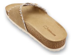 BEFADO HOME&GO 158D275 Дамски анатомични чехли с тока, Бежови