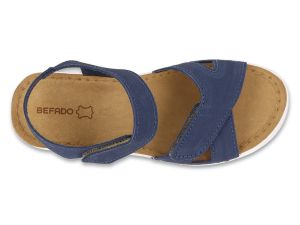 BEFADO HOME & GO 158D310 Дамски анатомични сандали с лепки, Сини