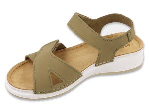 BEFADO HOME & GO 158D309 Дамски анатомични сандали с лепки, Каки