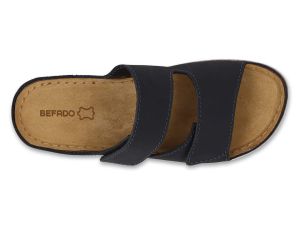 BEFADO HOME & GO 158D304 Кожени дамски чехли с анатомична стелка, Сини