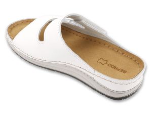 BEFADO HOME & GO 158D307 Кожени дамски чехли с анатомична стелка, Бели