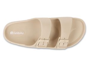 INBLU 159D136 Анатомични чехли с катарами, EVA пяна - бежови